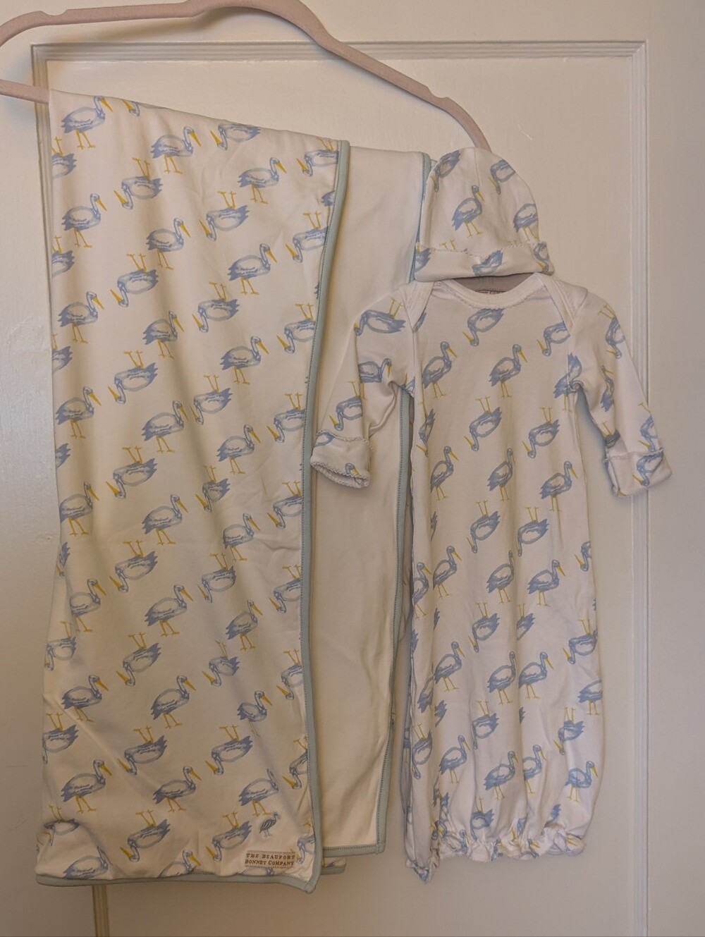 The Beaufort Bonnet Company Baby Gown Hat & Blanket Set